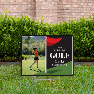 Golf Yard Sign Design 4 Black