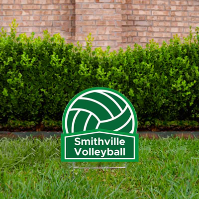 Volleyball Yard Sign Design 3 Green
