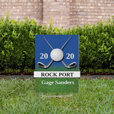 Golf Yard Sign Design 3 Blue
