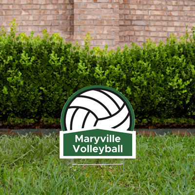Volleyball Yard Sign Design 3 Dark Green