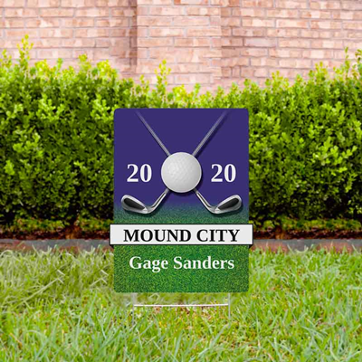 Golf Yard Sign Design 3 Purple