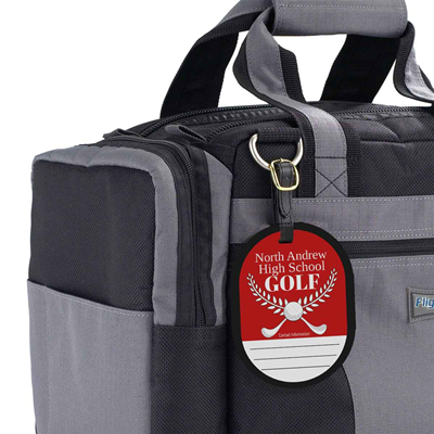 Golf Bag Tag Design 1 Red