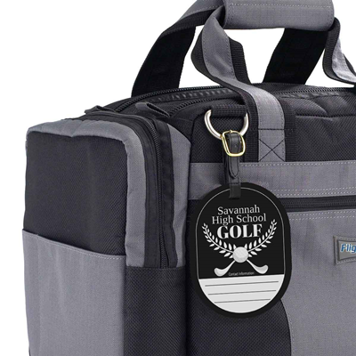 Golf Bag Tag Design 1 Black