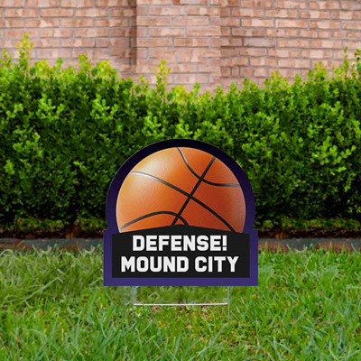 Basketball Yard Sign Design 1 Purple