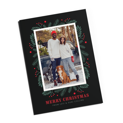 Holiday Card 5"x7"_Midnight Berries