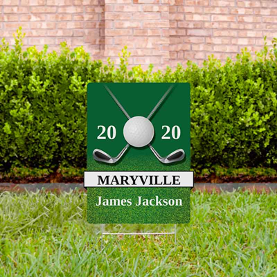 Golf Yard Sign Design 3 Dark Green