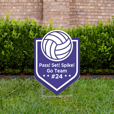 Volleyball Yard Sign Design 2 Purple