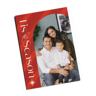 Holiday Card 5"x7"_Crimson Stripes