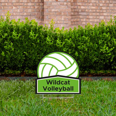 Volleyball Yard Sign Design 3 Light Green