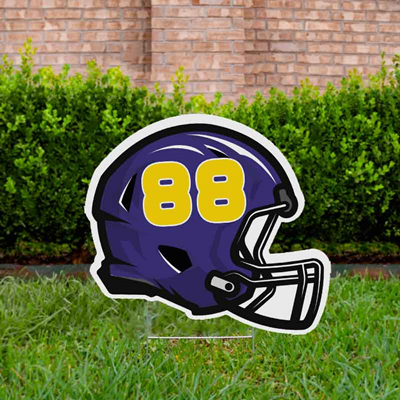 Football Yard Sign Design 3 Purple