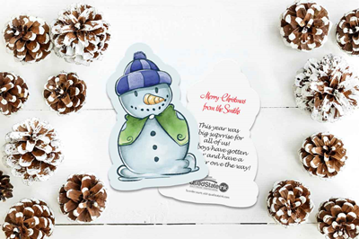 Snowman Beanie Christmas Card