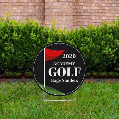 Golf Yard Sign Design 2 Black