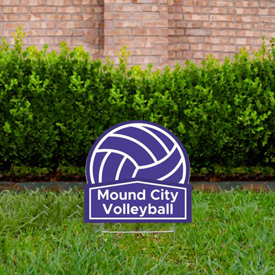 Volleyball Yard Sign Design 3 Purple