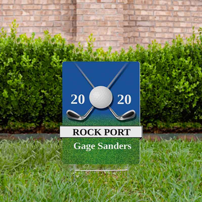 Golf Yard Sign Design 3 Light Blue