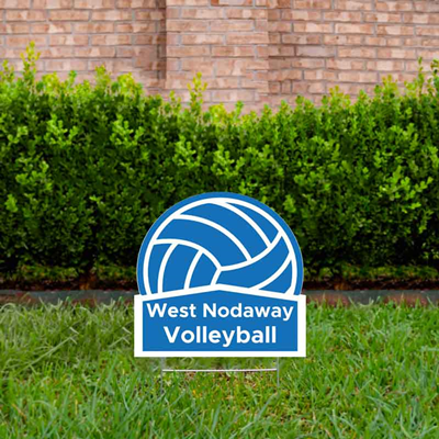 Volleyball Yard Sign Design 3 Light Blue