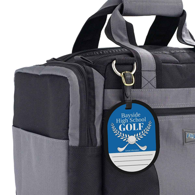 Golf Bag Tag Design 1 Light Blue