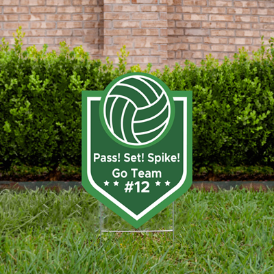 Volleyball Yard Sign Design 2 Green