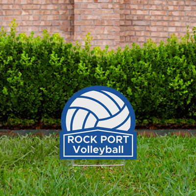 Volleyball Yard Sign Design 3 Blue