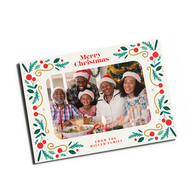 Holiday Card 7"x5"_Red & Green Stripes