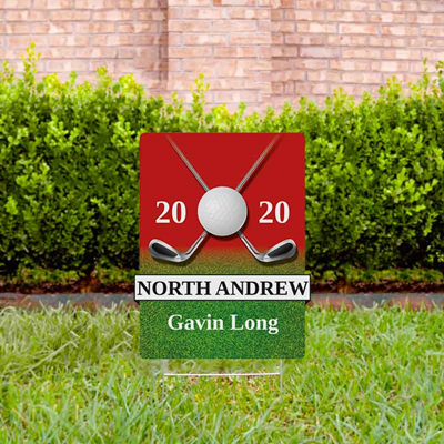 Golf Yard Sign Design 3 Red