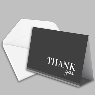 Graduation Thank You Card - 5.5x4.25 - Silver Accents