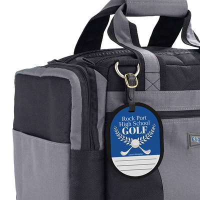 Golf Bag Tag Design 1 Blue