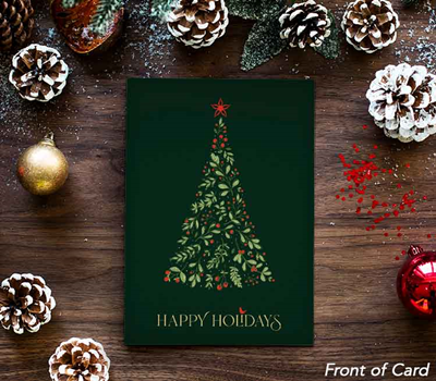 Holly Tree Christmas Card